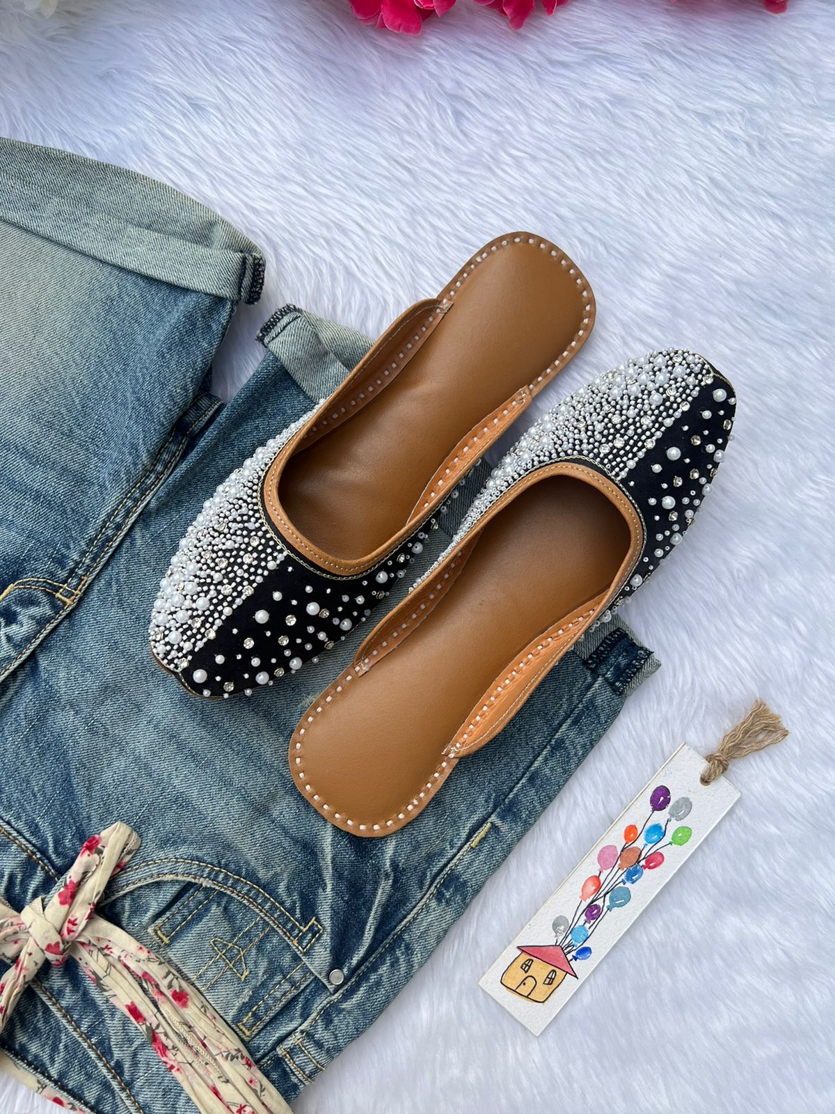 PEARL SLIPONS BLACK
