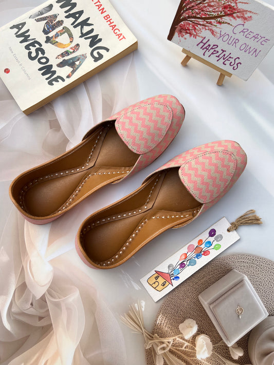 ZIG ZAG LOAFERS (BABY PINK COLOR)