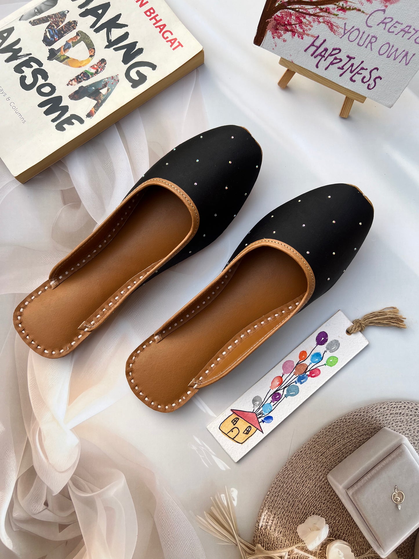 BEADS SLIPONS (BLACK COLOR)