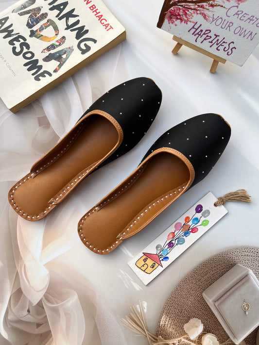 BEADS SLIPONS (BLACK COLOR)
