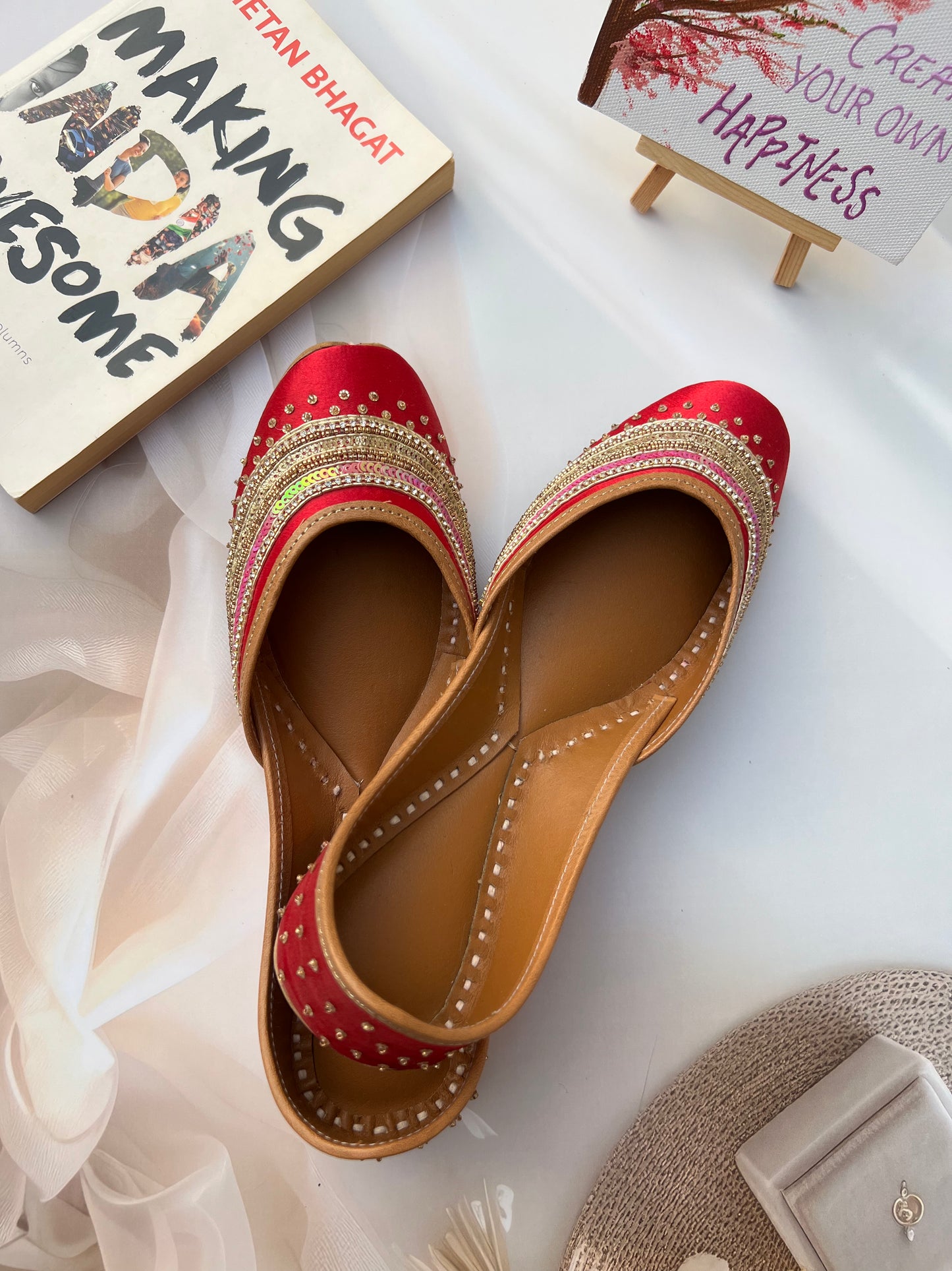 SALMA - SITARA JUTTIS (SHADE OF RED-RANI)