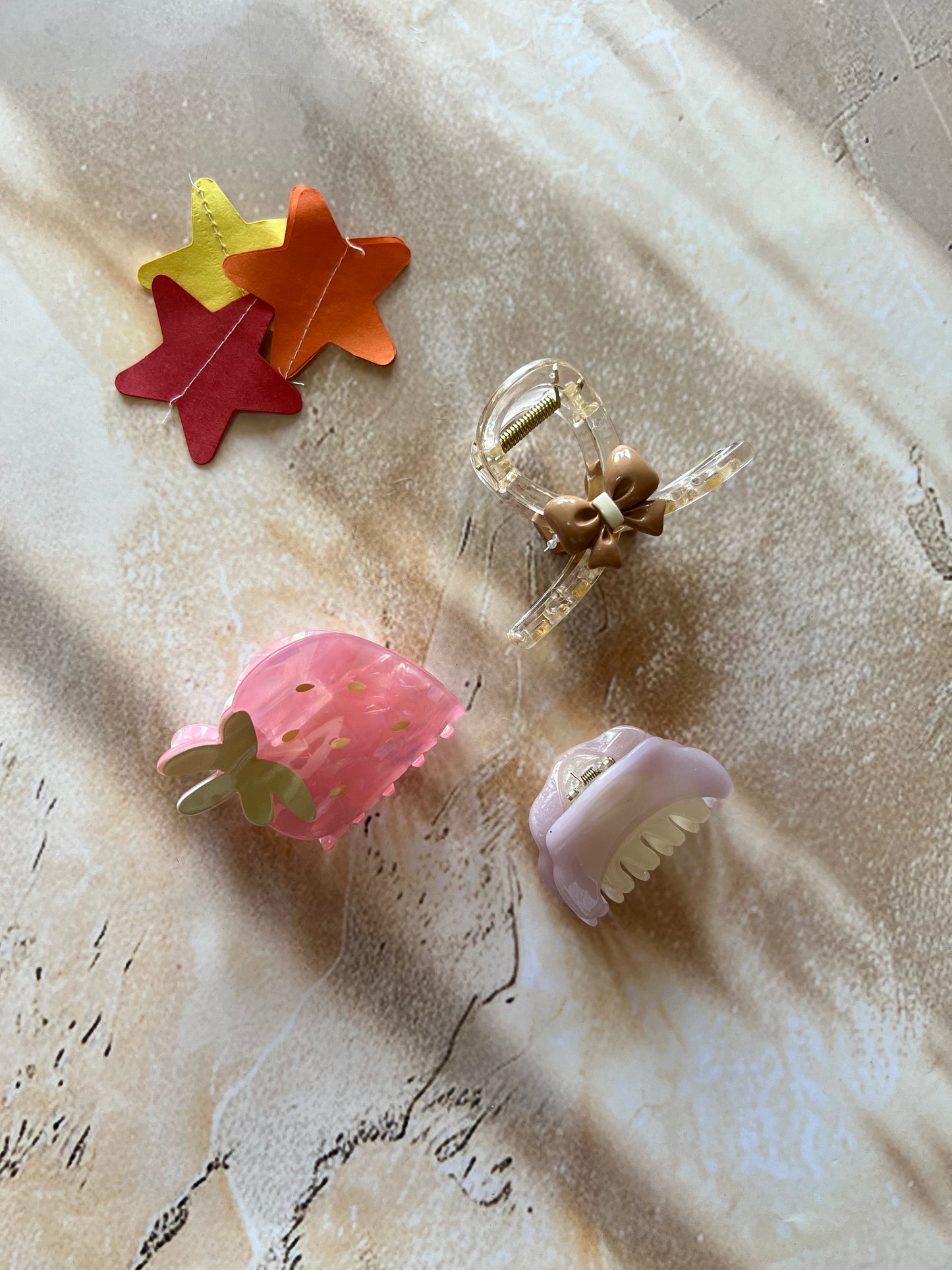 MARSHMALLOW CLAW CLIPS:- PACK OF 3
