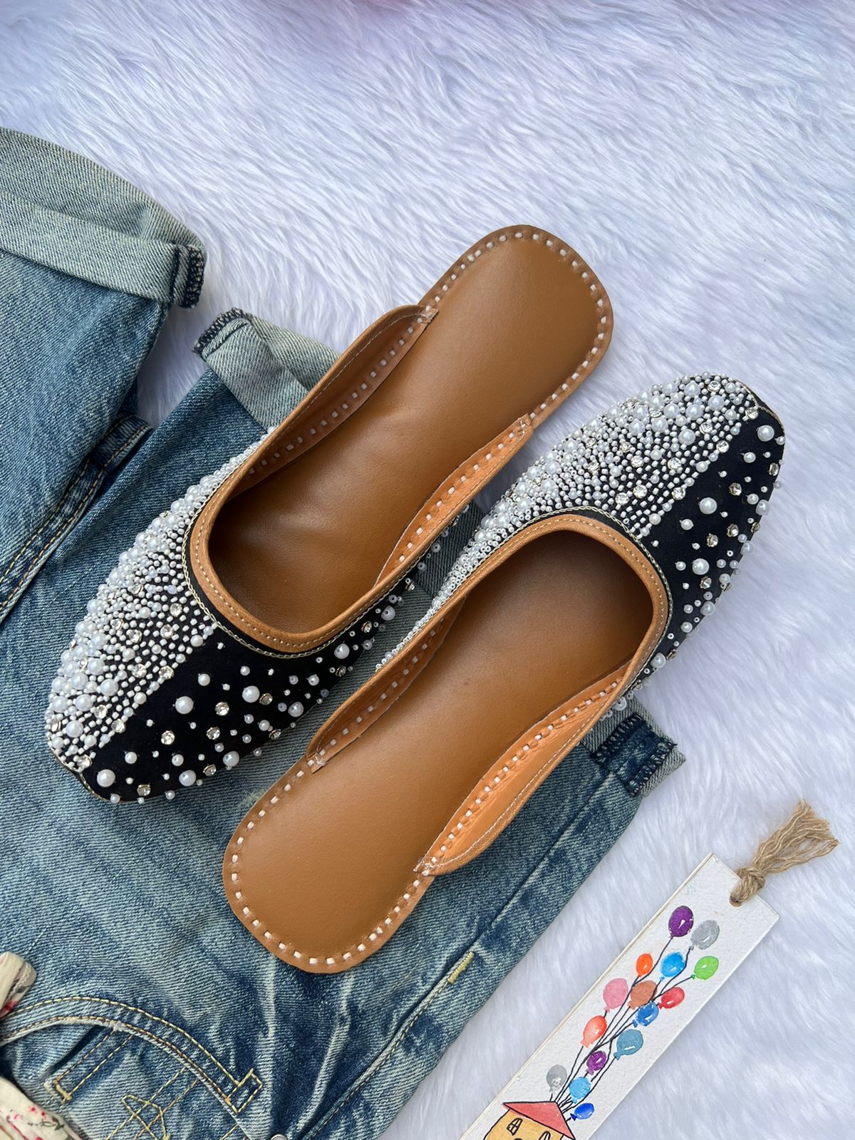 PEARL SLIPONS BLACK