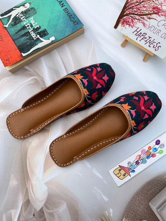 CELESTIAL ROSE SLIPONS (DEEP BLUE COLOR)