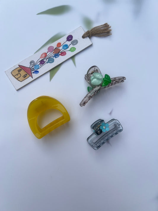 LIME POP CLAW CLIPS:- PACK OF 3