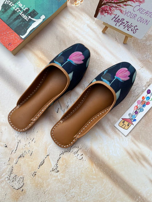 TULIP SLIPONS (BLUE COLOR)