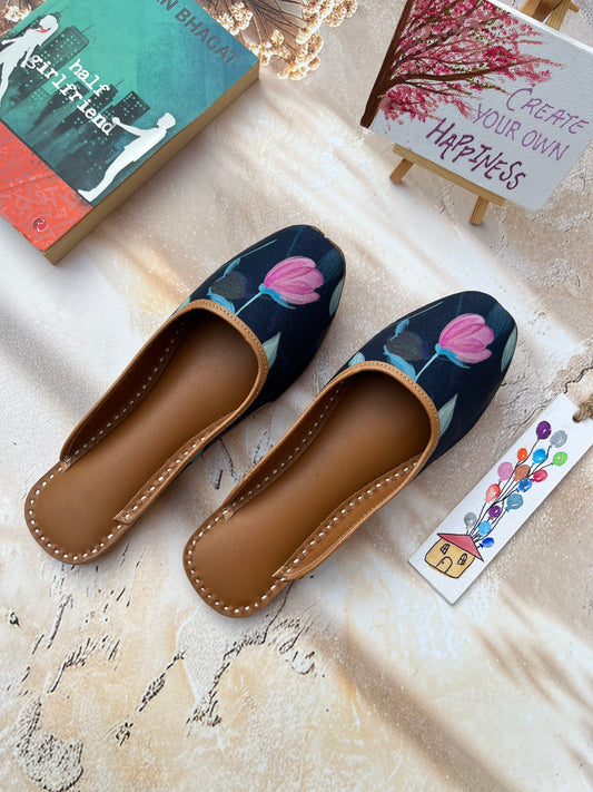 TULIP SLIPONS (BLUE COLOR)