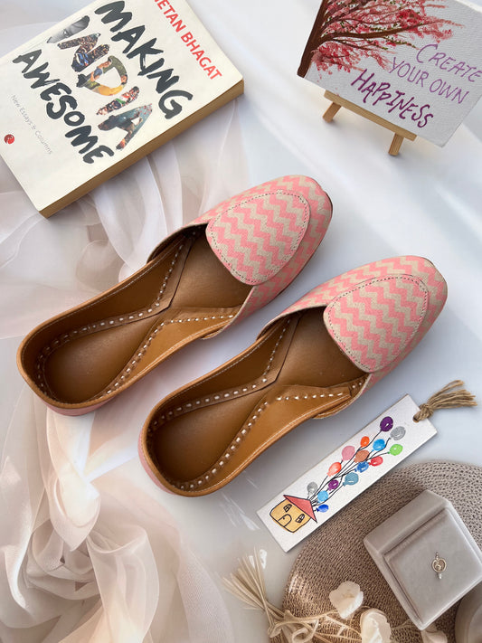 ZIG ZAG LOAFERS (BABY PINK COLOR)