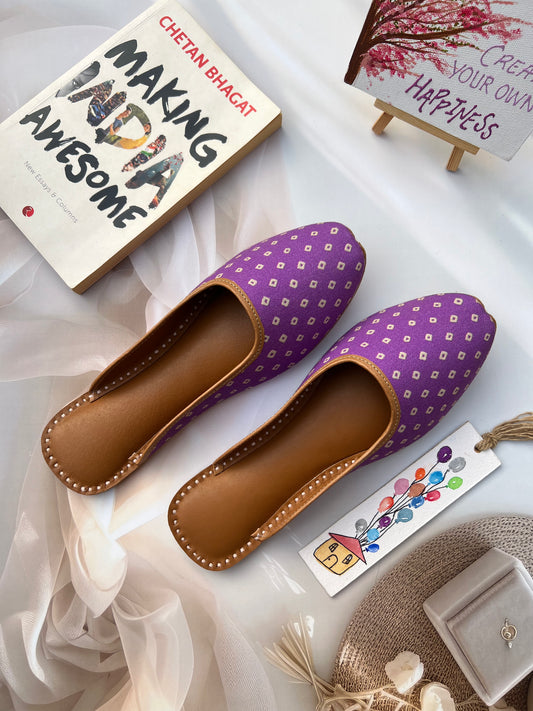 BANDHANI SLIPONS (PURPLE COLOR)