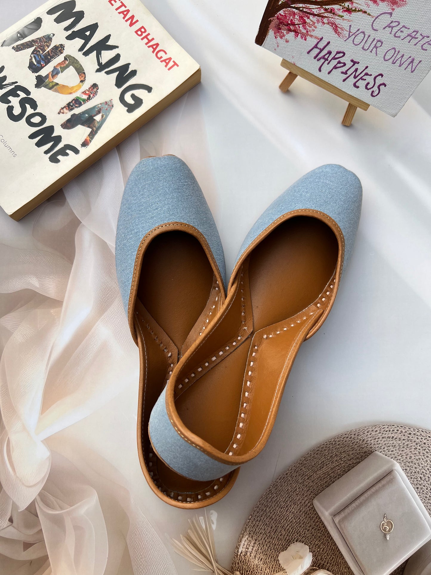 PURANI JEANS JUTTIS (DENIM COLOUR)