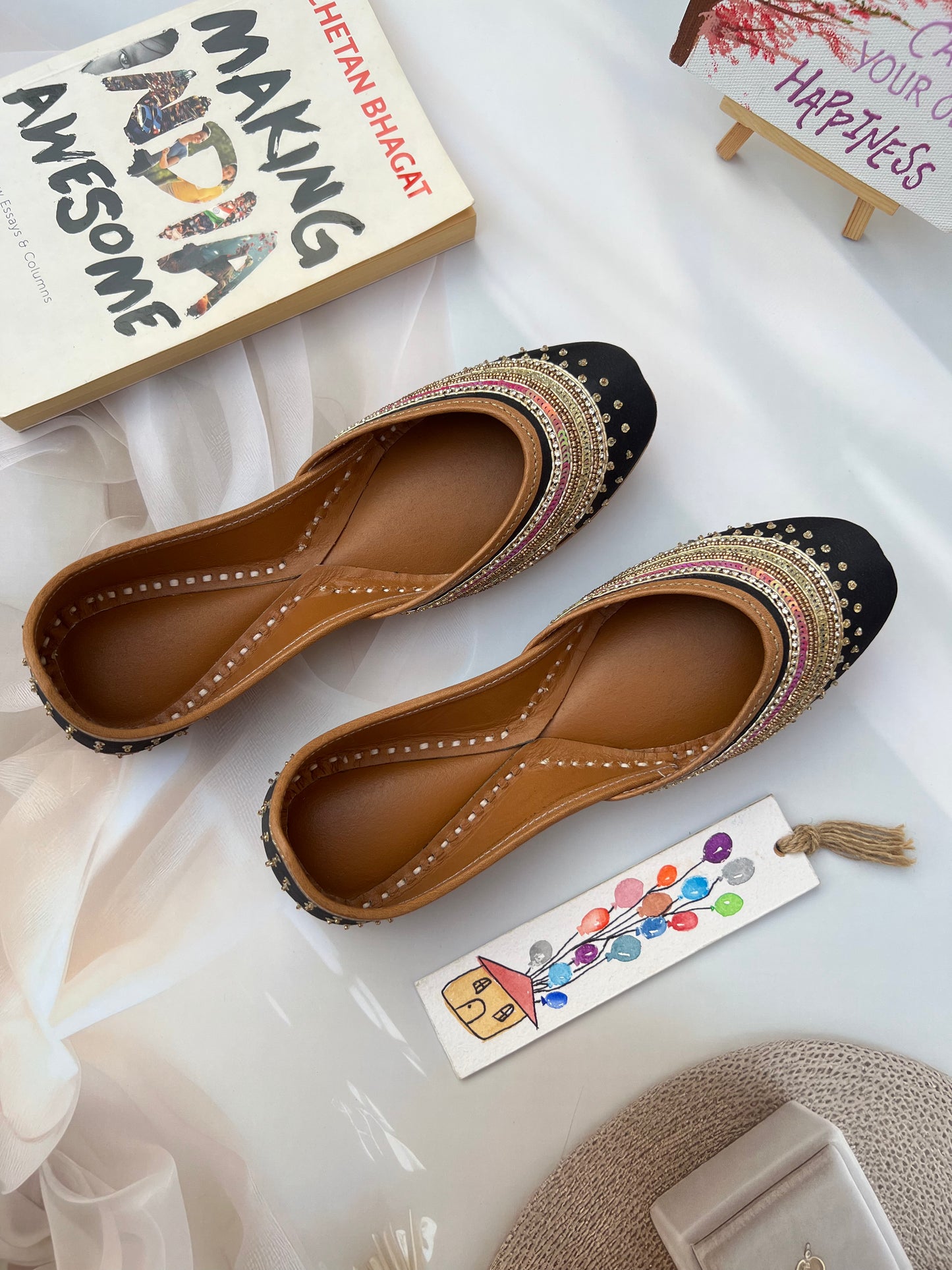 SALMA - SITARA JUTTIS (BLACK COLOR)