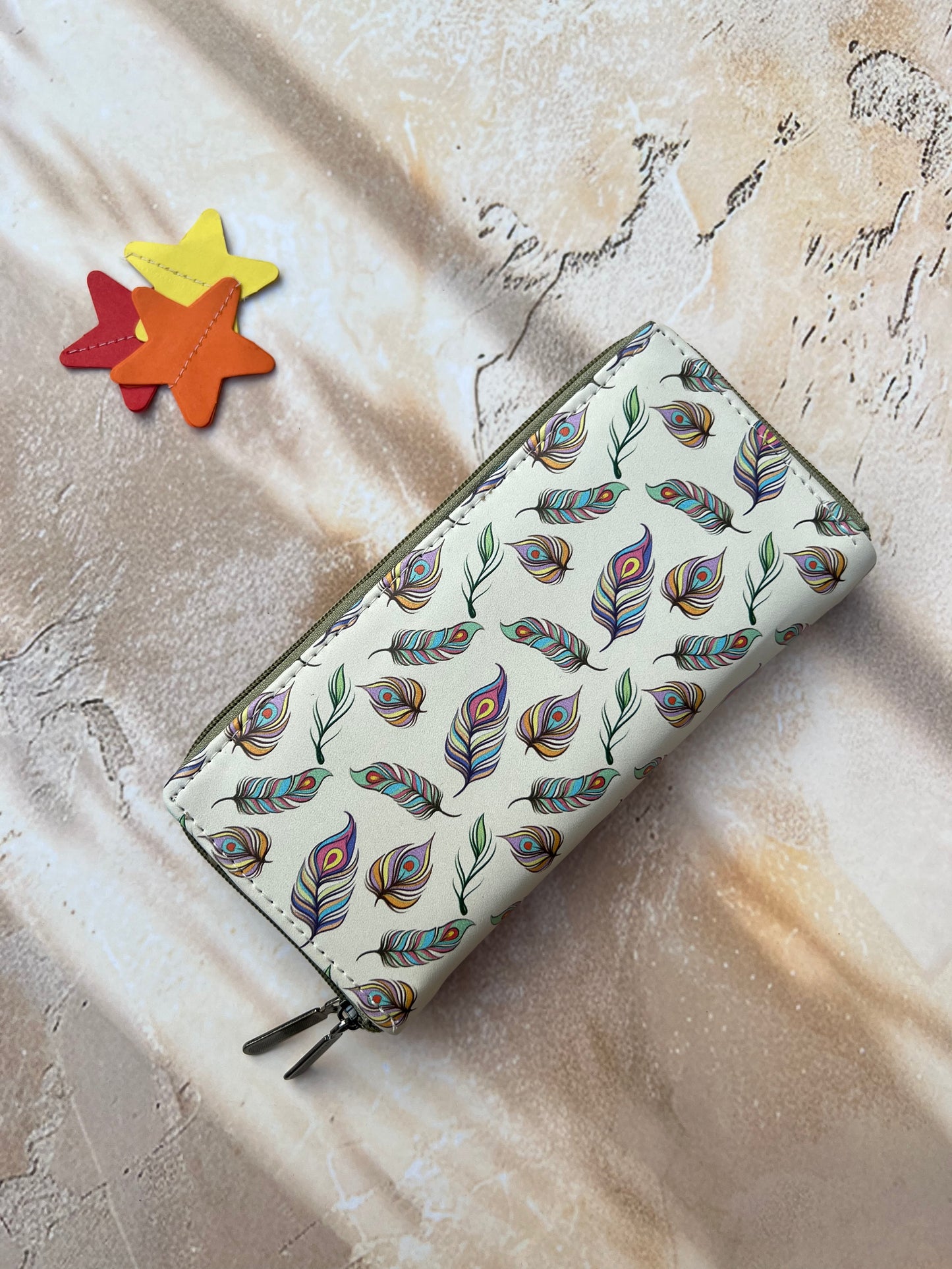 LONG WALLET:- PEACOCK FEATHER