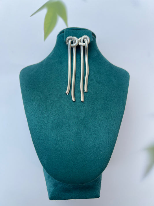 EARRINGS :- SILVER HOOPS