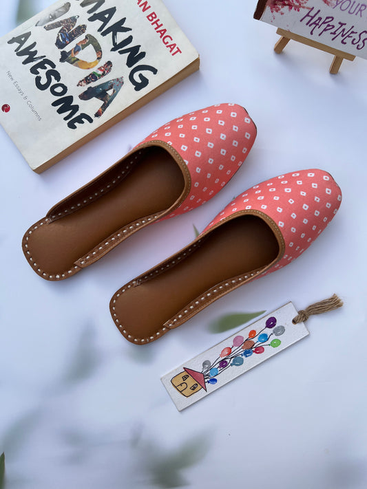 BANDHANI SLIPONS (PEACH COLOR)
