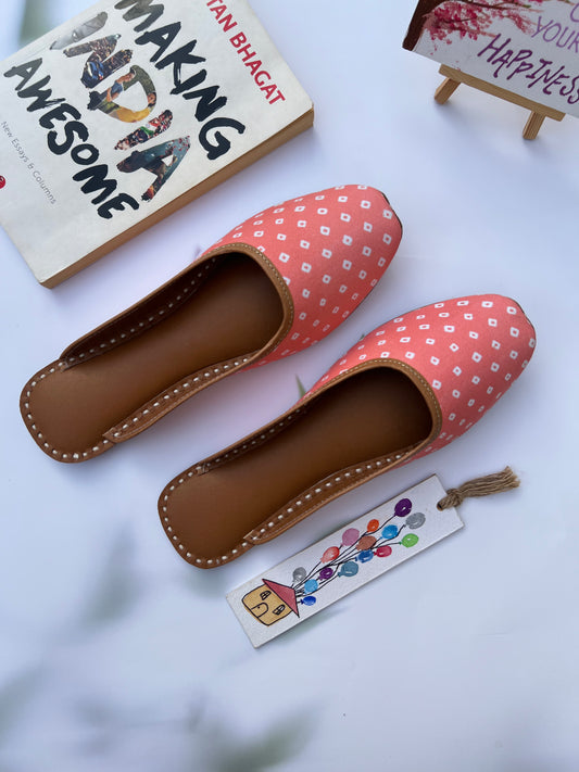 BANDHANI SLIPONS (PEACH COLOR)