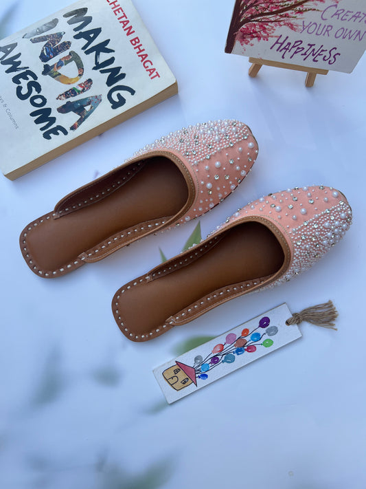 PEARL SLIPONS PEACH