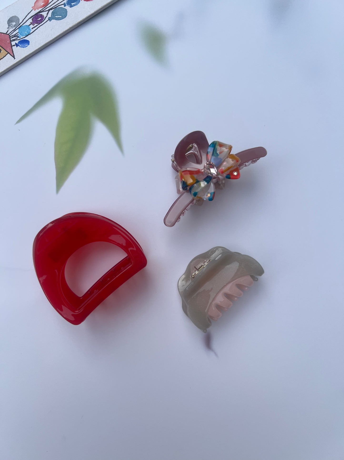 CRIMSON CRUSH CLAW CLIPS:- PACK OF 3