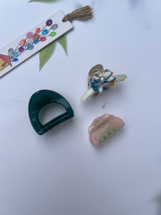 MINT MUSE CLAW CLIPS:- PACK OF 3