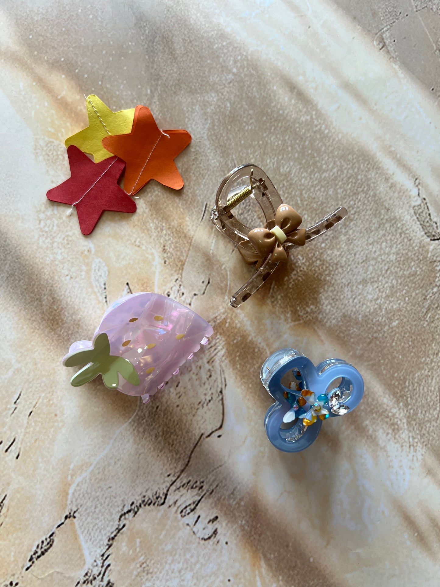 BERRY BLUE CLAW CLIPS:- PACK OF 3