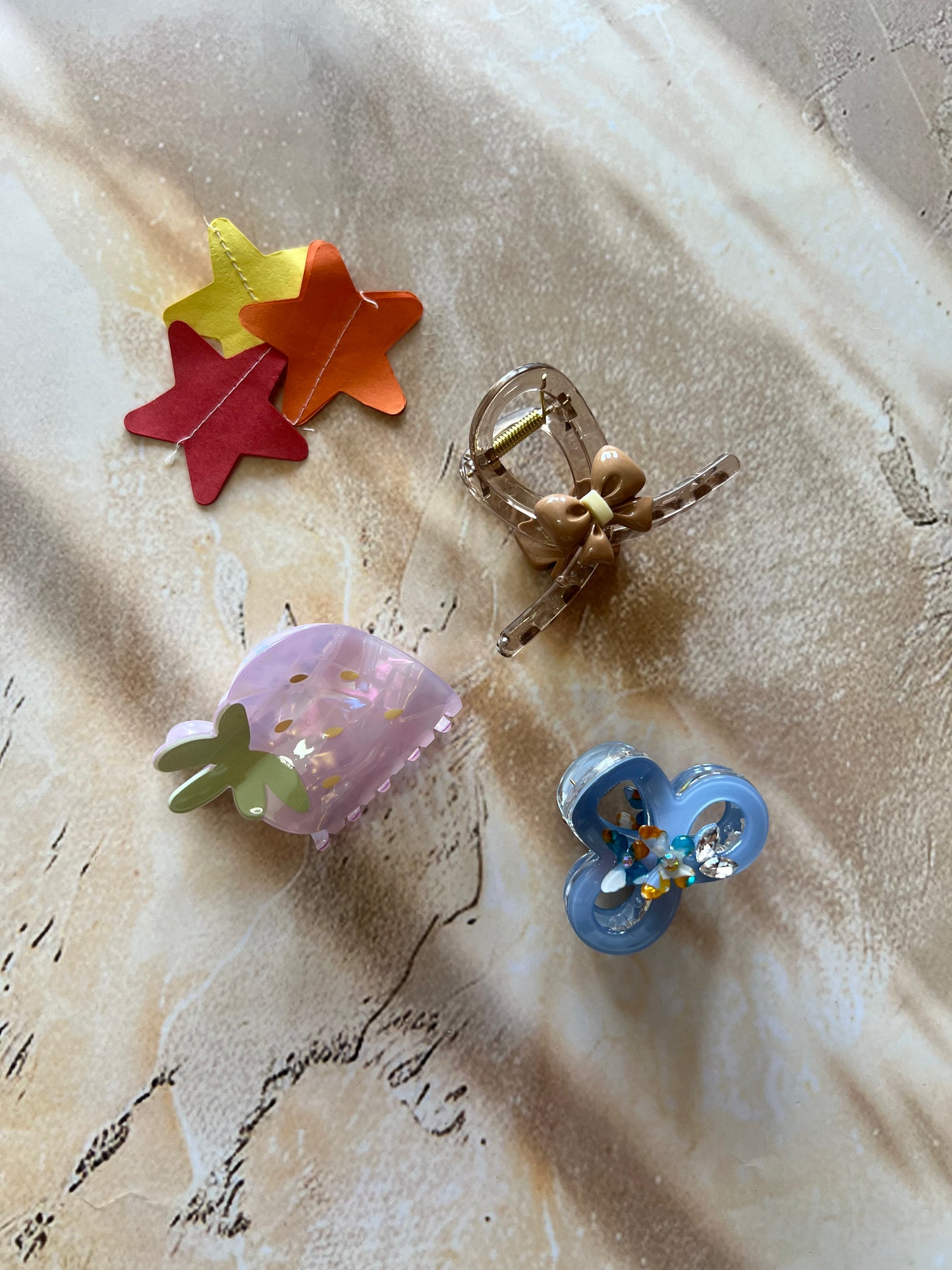 BERRY BLUE CLAW CLIPS:- PACK OF 3