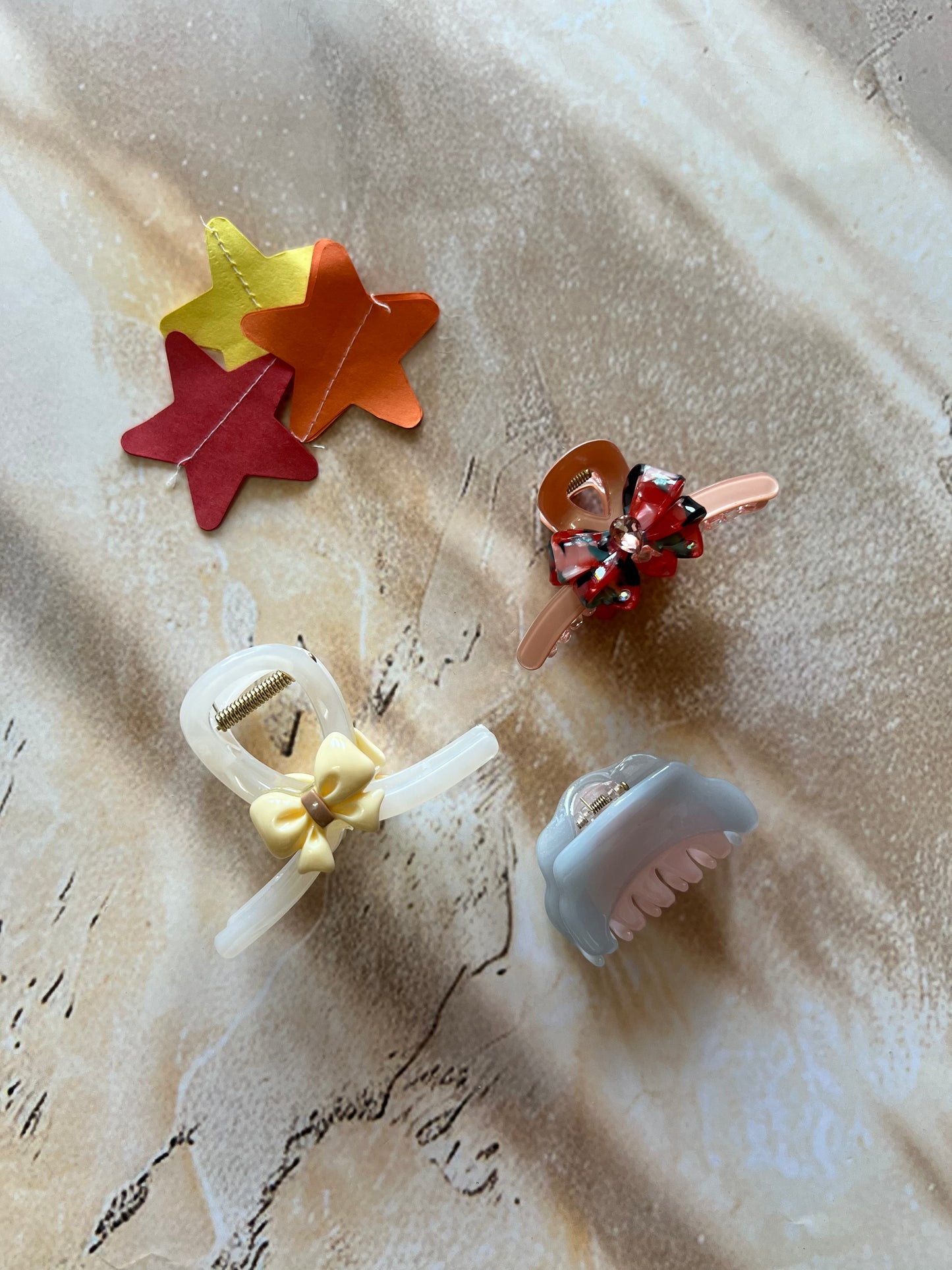 CANDY FLOSS CLAW CLIPS:- PACK OF 3