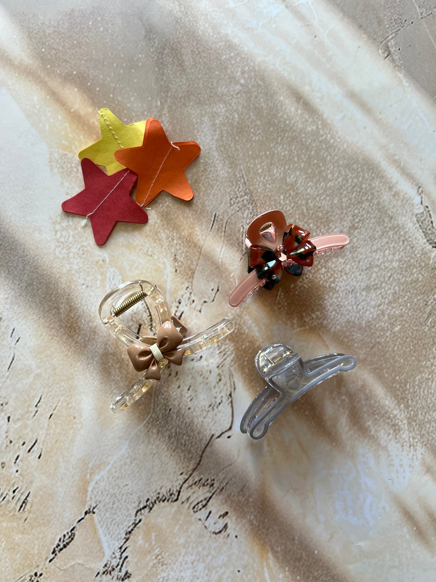 BOW PARTY CLAW CLIPS:- PACK OF 3