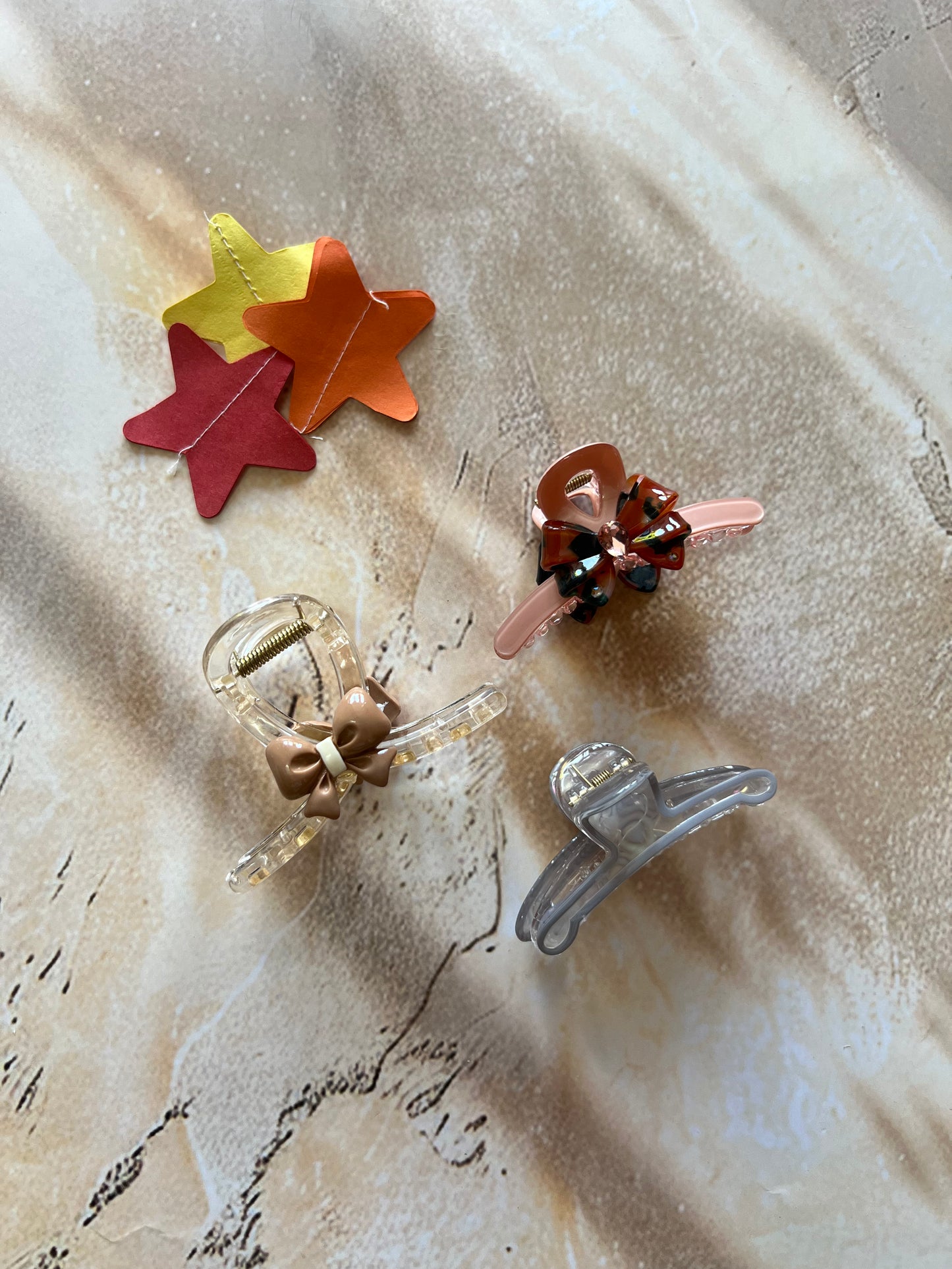 BOW PARTY CLAW CLIPS:- PACK OF 3