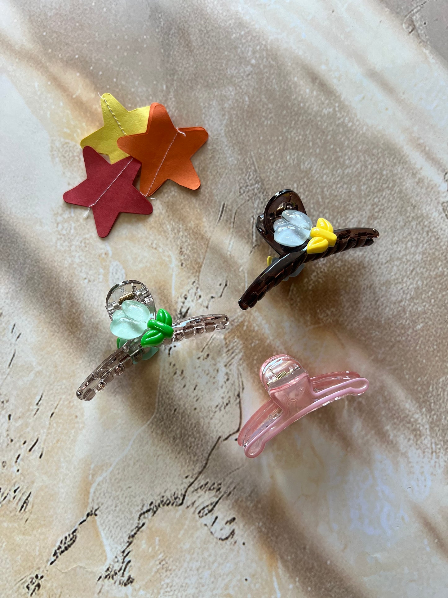 TULIP GARDEN CLAW CLIPS:- PACK OF 3
