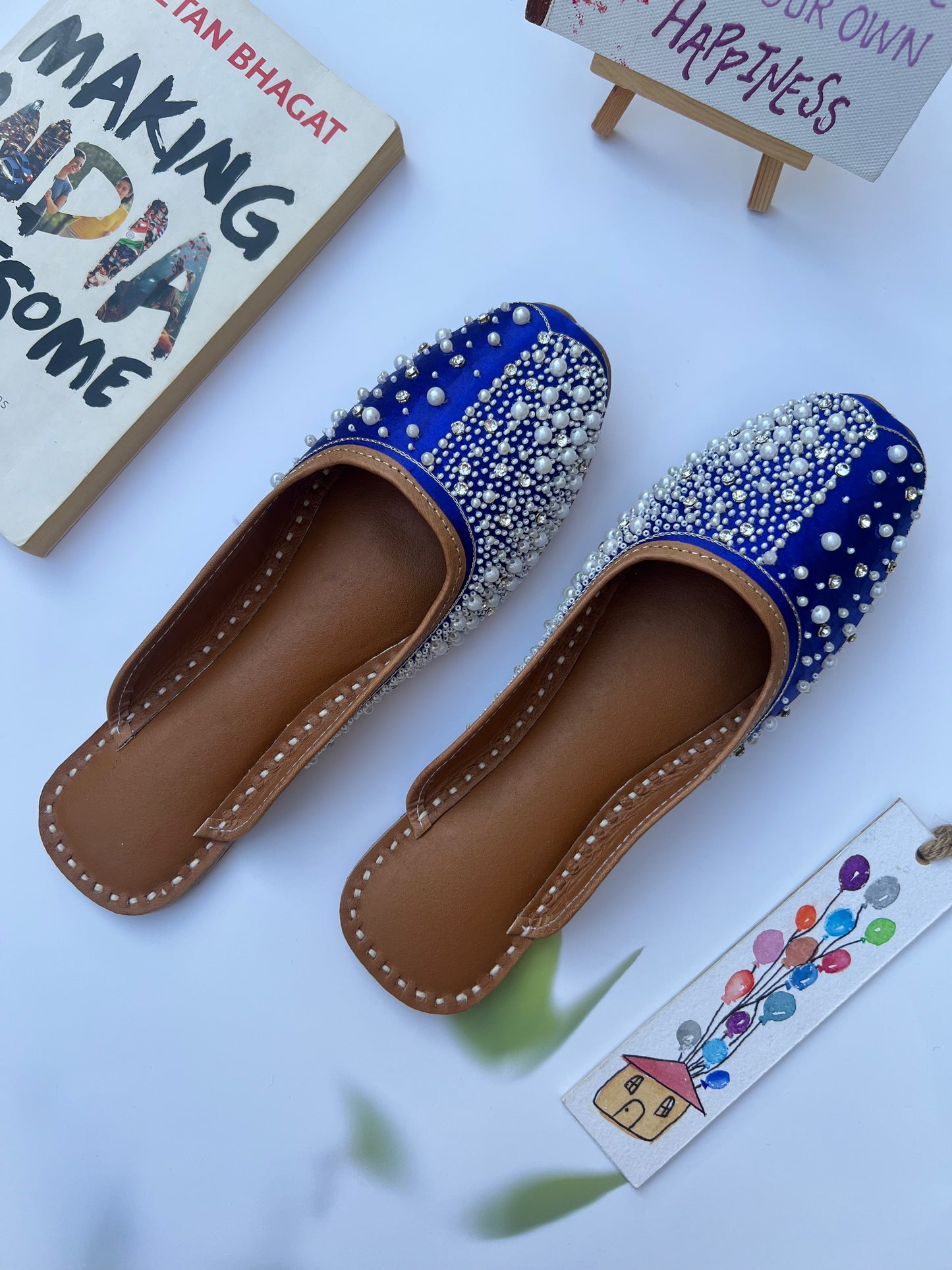 PEARL SLIPONS ROYAL BLUE