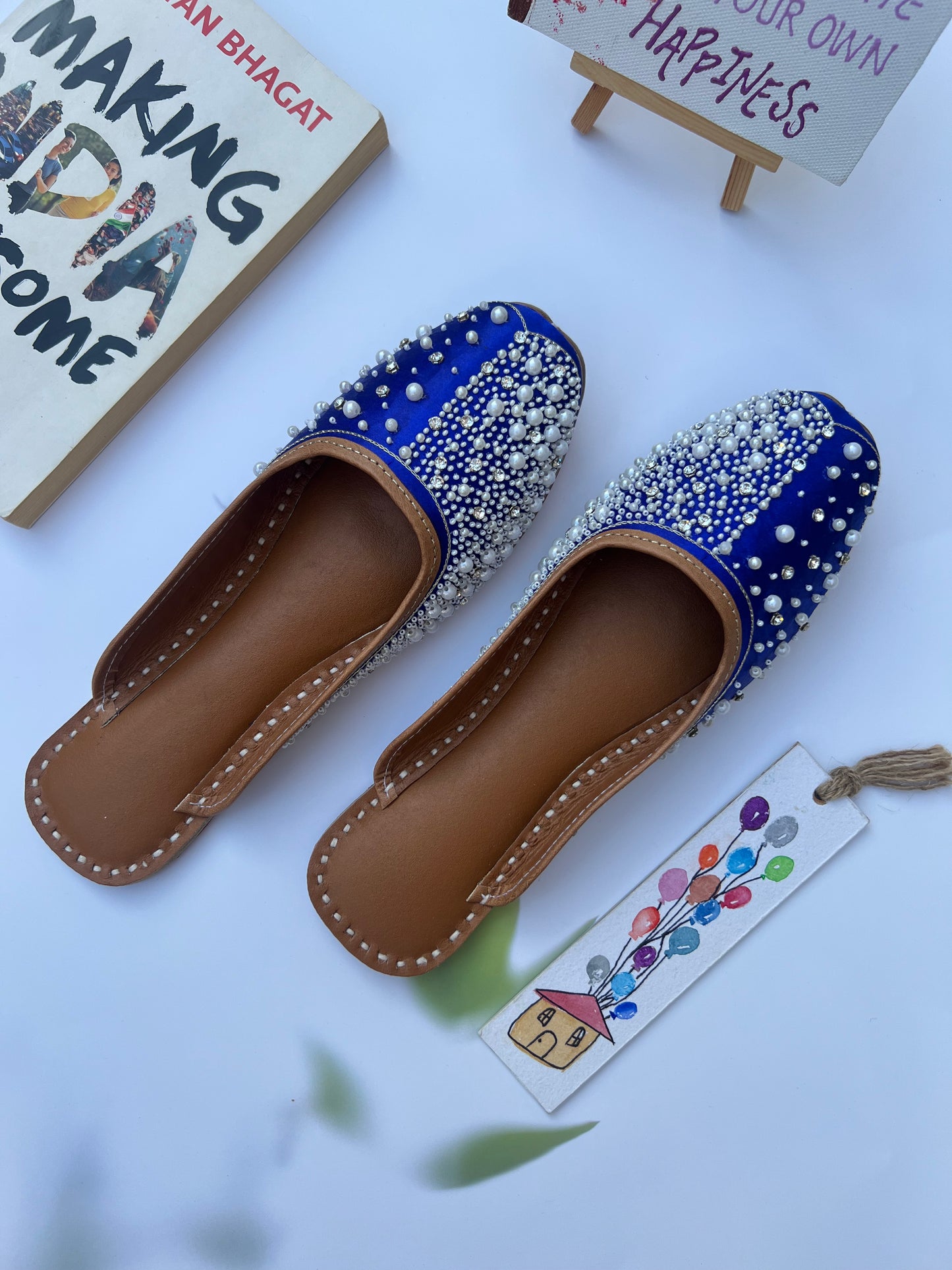 PEARL SLIPONS ROYAL BLUE